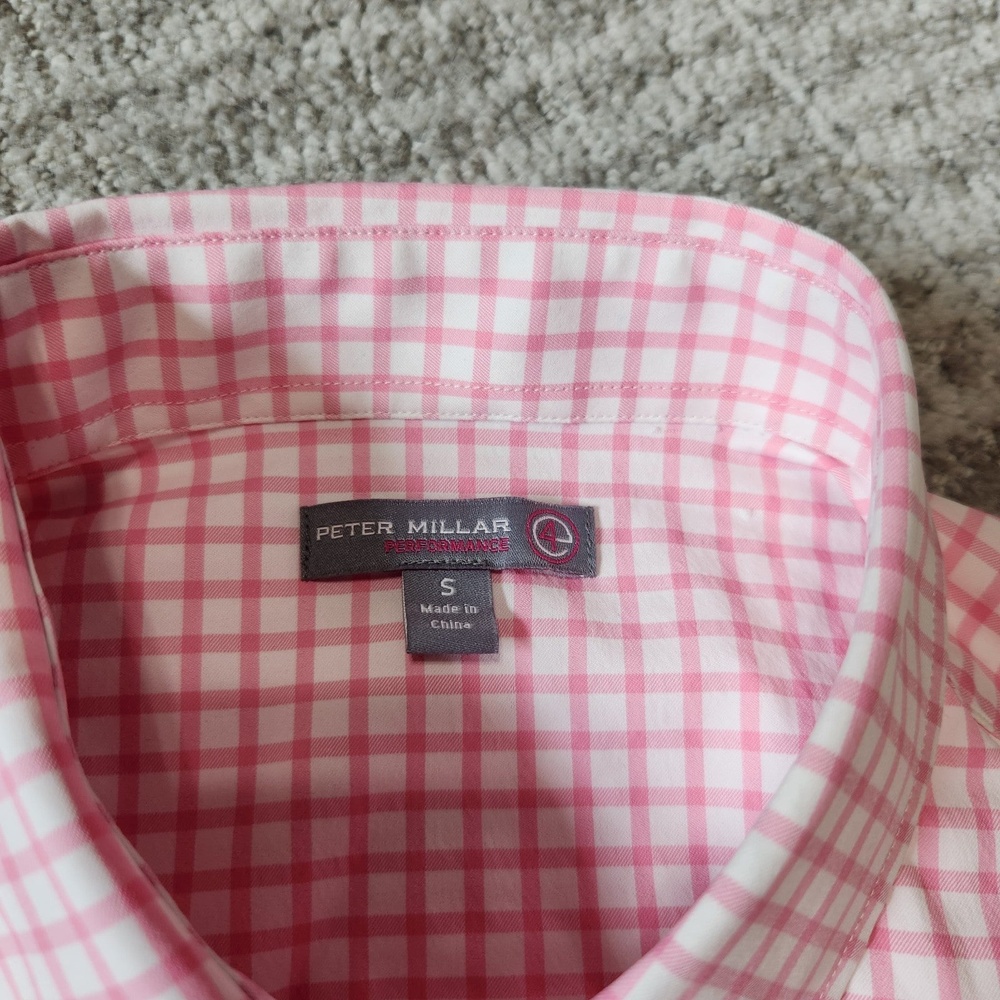 Peter Millar Performance roll-tab long sleeve button down top pink size S ladies - Picture 2 of 12